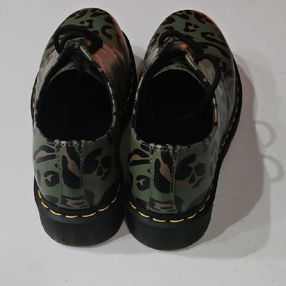 Dr. Martens Green Leopard Lace Up Boots - Picture 4 of 4